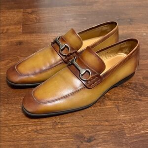 Magnanni Men's Brown Leather Loafers